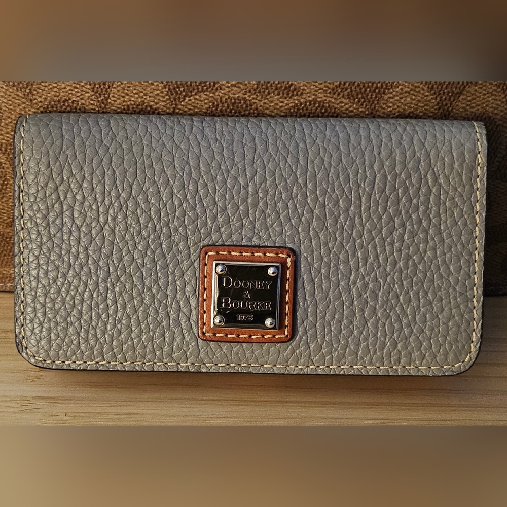 Dooney & Bourke Small Phone Wallet, Textured Gray Leather Accessory